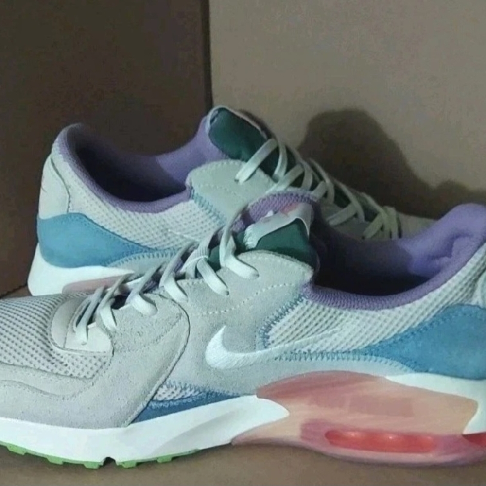 Nike Air Max Sz 12 Womens Excee Gray Blue Pink White Running Walking Sneakers - Picture 6 of 14